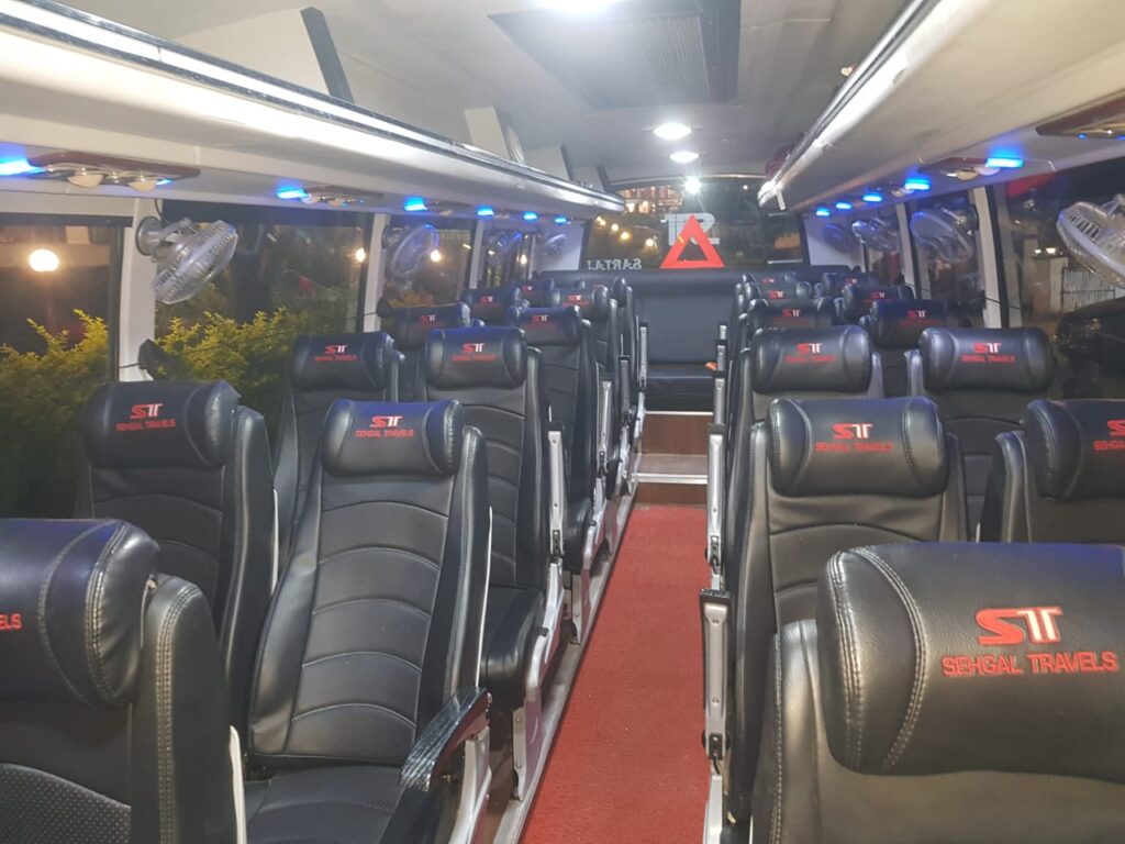 Sehgal travels luxury bus interior