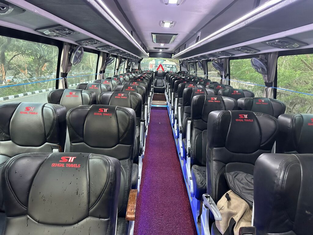 Sehgal travels luxury bus interior