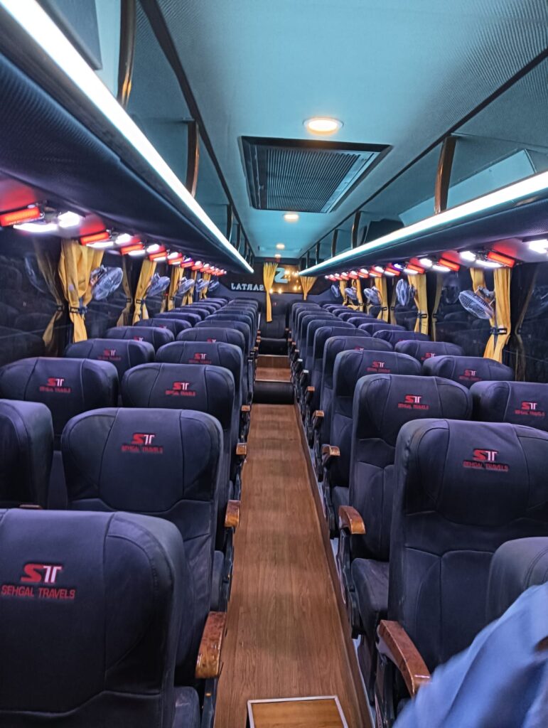 Sehgal travels luxury bus interior