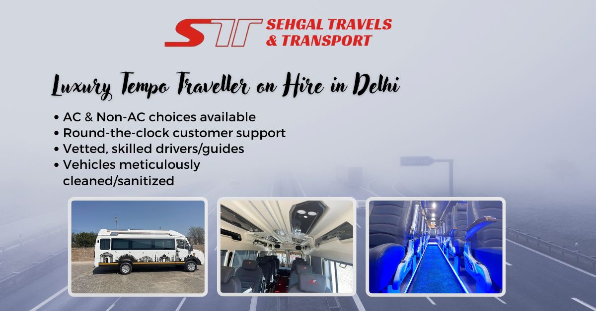 Luxury Tempo Traveller on Hire in Delhi , Hire Tempo Traveller in Delhi NCR , luxury tempo traveller hire