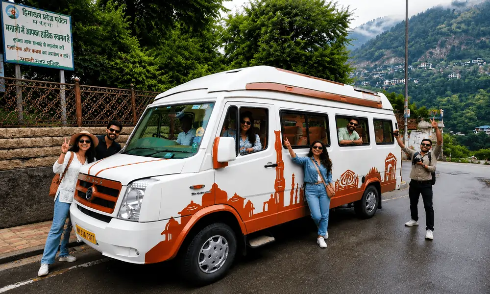 Tempo Traveller With Tourist